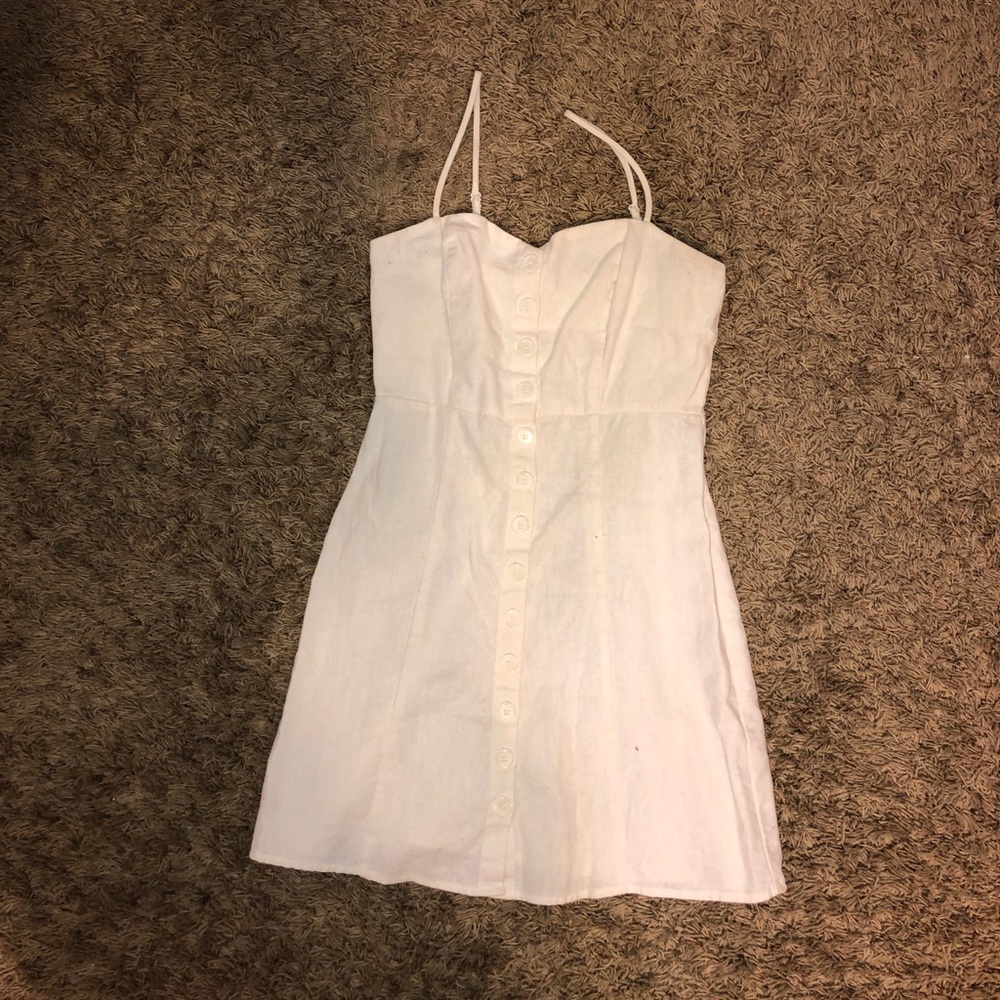 White buttoned up dress